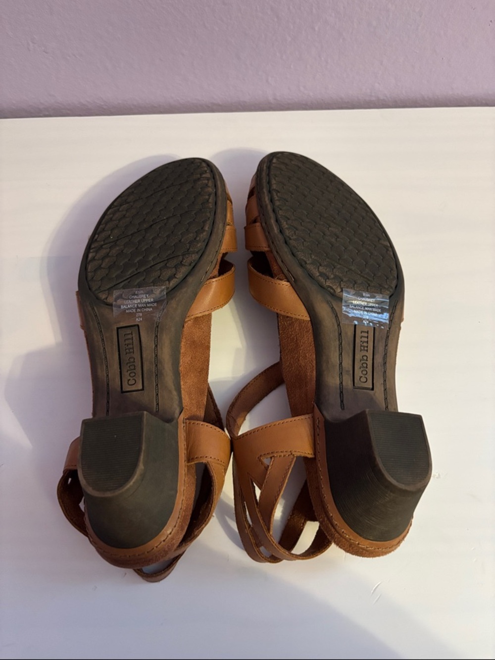 Cobb Hill by New Balance Women's Beautiful Brown Strappy Leather Sandals - Picture 5 of 7
